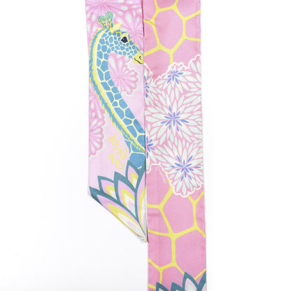 Hermes Silk Three Graces Twilly Rose Bonbon Canard 4 of 4