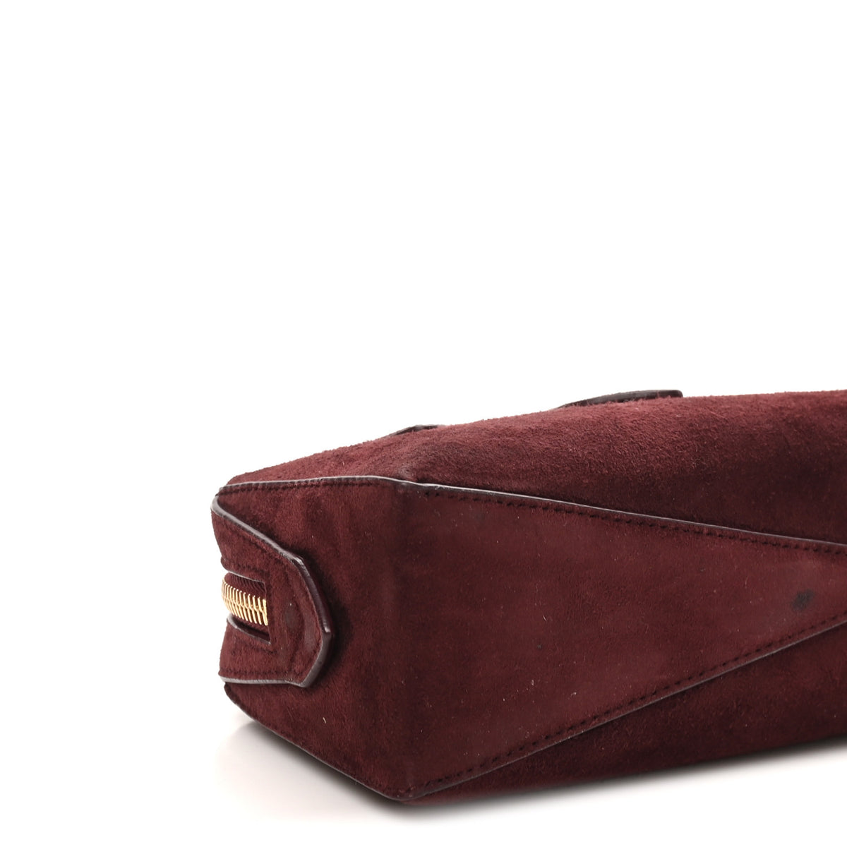 Alaia Suede Goatskin Teckel Clutch Rouge Grenat 8 of 9