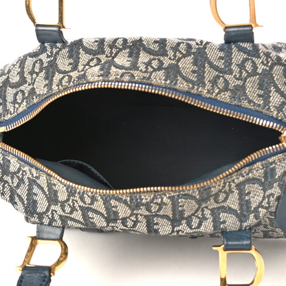 Christian Dior Monogram Boston Navy Blue 4 of 5