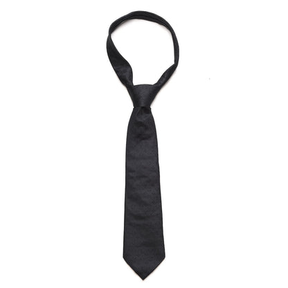 Louis Vuitton Mens Silk Monogram Relief Neck Tie Black 1 of 4