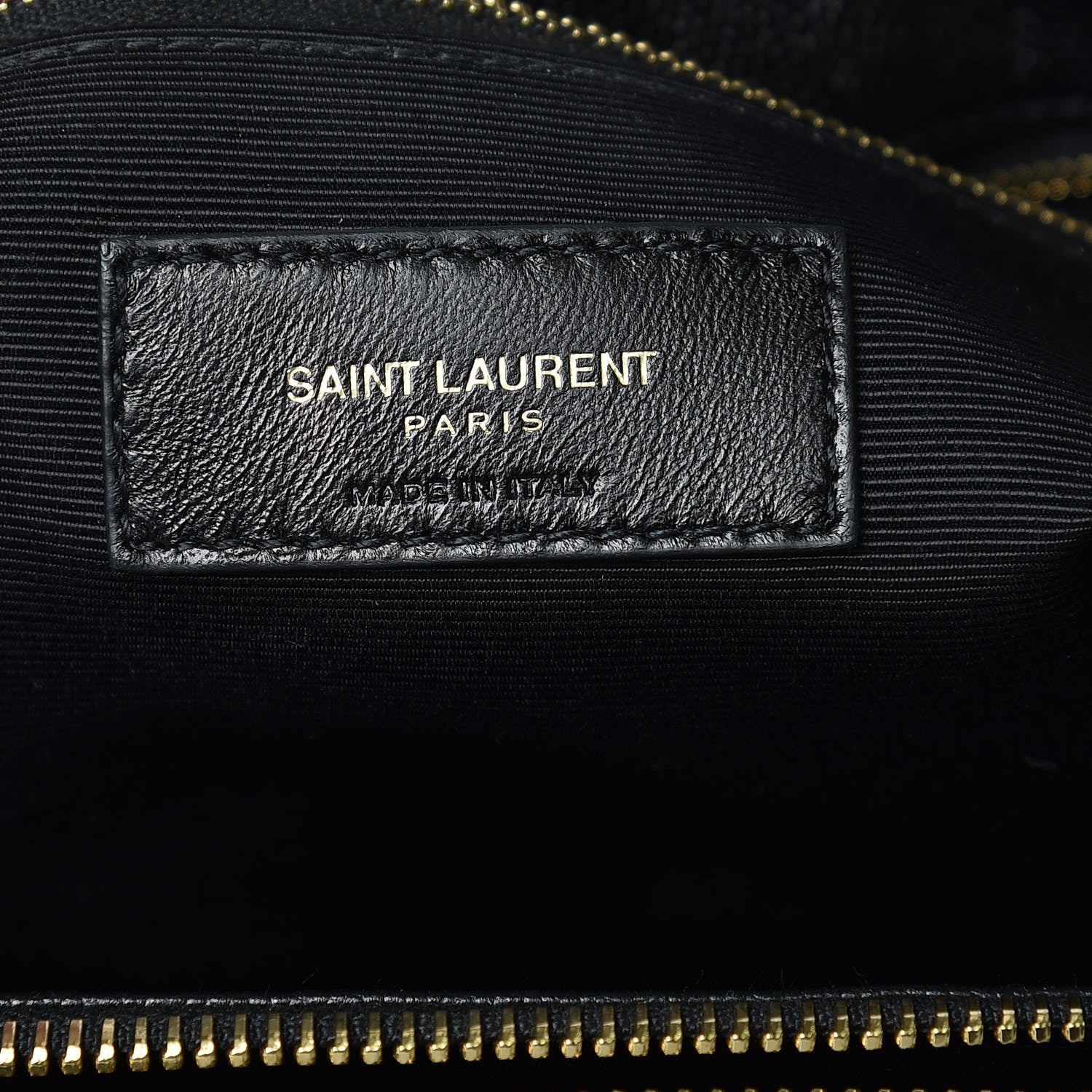 Saint Laurent Grain De Poudre Matelasse Chevron Monogram Shopping Bag Black 6 of 9