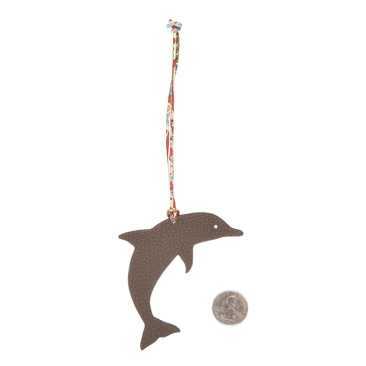 Hermes Grain d'H Togo Petit H Dolphin Bag Charm 2 of 3