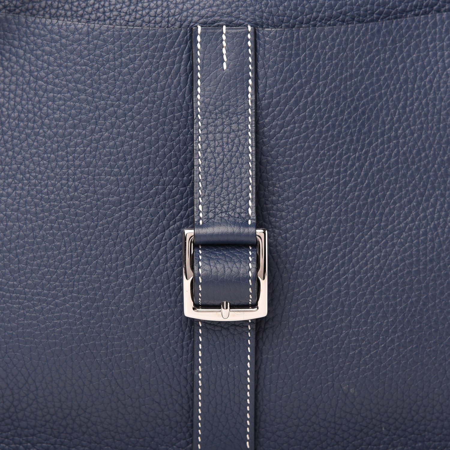 Hermes Taurillon Clemence Halzan 31 GM Bleu Saphir 9 of 10