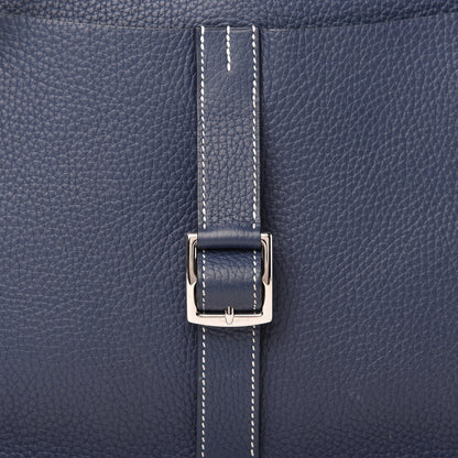 Hermes Taurillon Clemence Halzan 31 GM Bleu Saphir 9 of 10