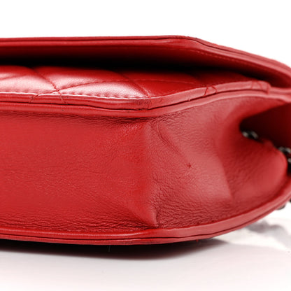 Chanel Lambskin Quilted Boy Wallet On Chain WOC Red 11 of 14