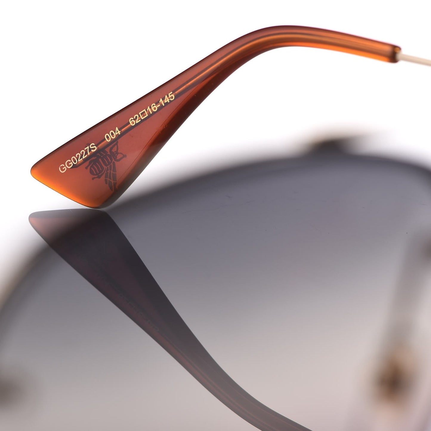 Metal Glitter Aviator Sunglasses G0227S Gold