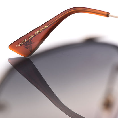 Gucci Metal Glitter Aviator Sunglasses G0227S Gold 7 of 8