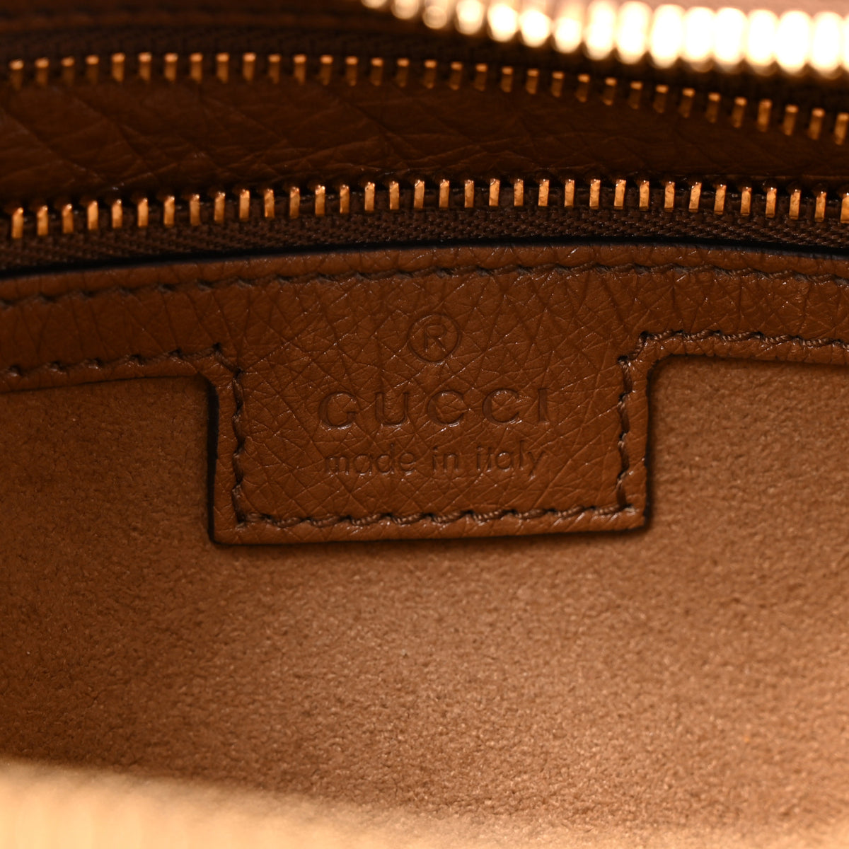 Gucci Ostrich Web Large Attache Shoulder Bag Brown 6 of 10