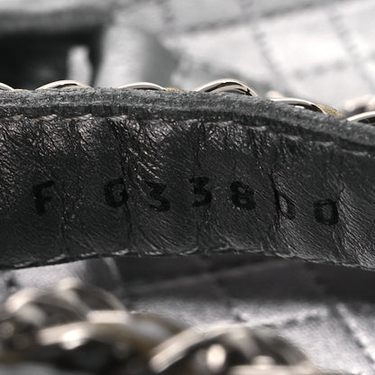 Chanel Metallic Laminated Goatskin Chain Flat Sandals 39 Dark Silver 10 of 12