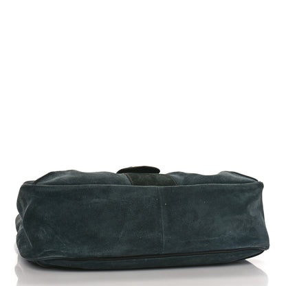 Chloe Suede Medium Lexa Shoulder Bag Silver Blue 4 of 8
