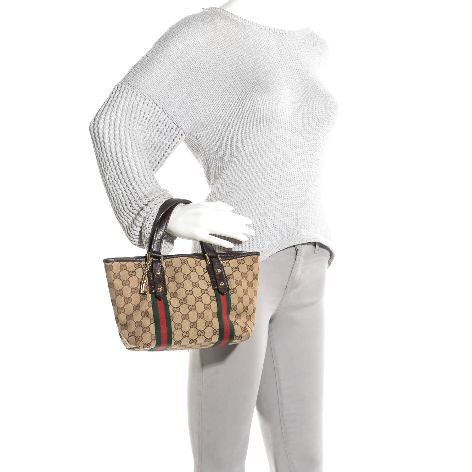 Gucci Monogram Small Jolicoeur Tote Brown 2 of 8
