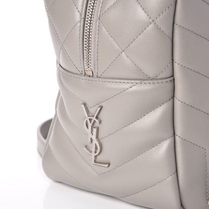 Saint Laurent Calfskin Y Quilted Monogram Loulou Bowling Bag Grey 9 of 9