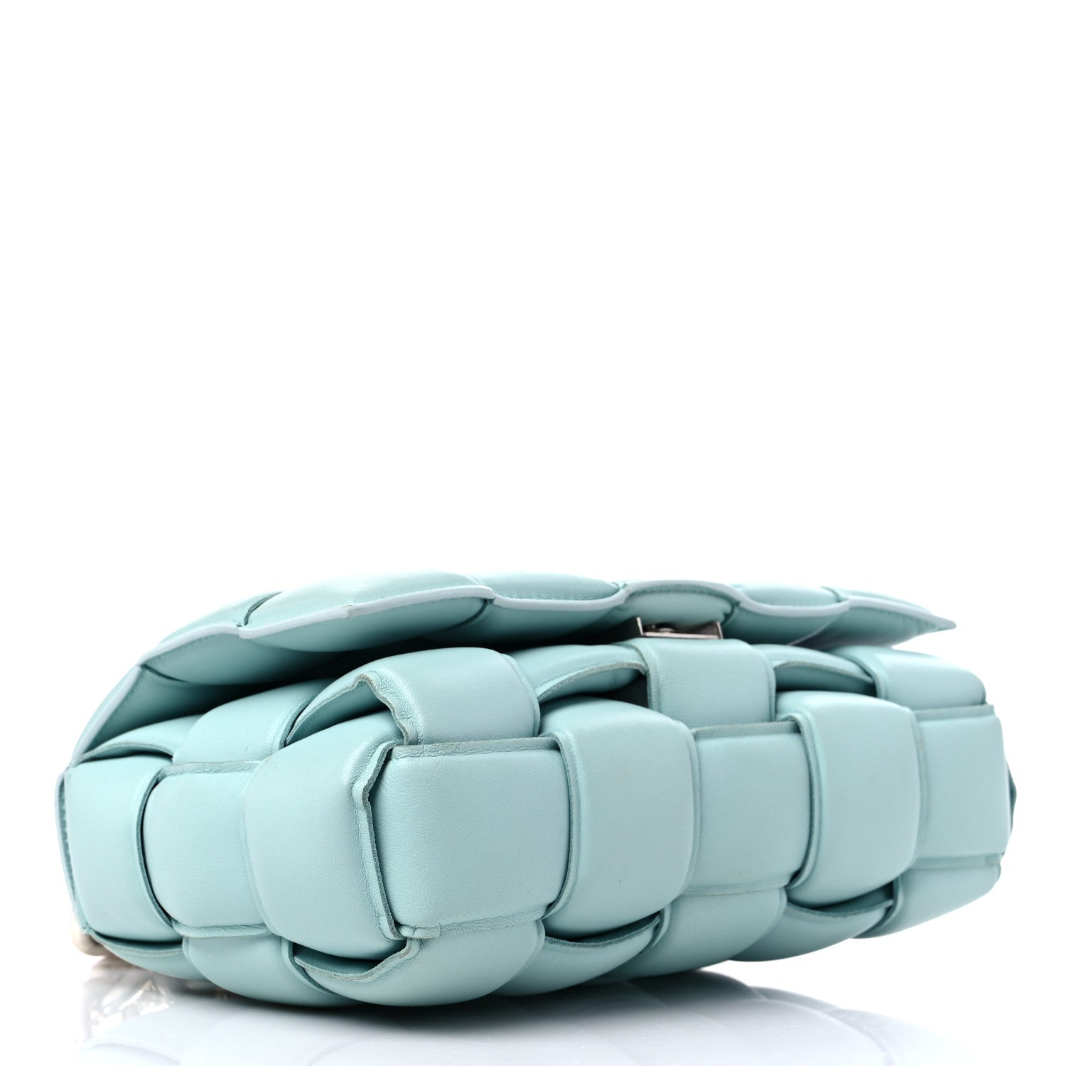 Bottega Veneta Lambskin Maxi Intreccio Padded Chain Cassette Crossbody Bag Spearmint 4 of 11