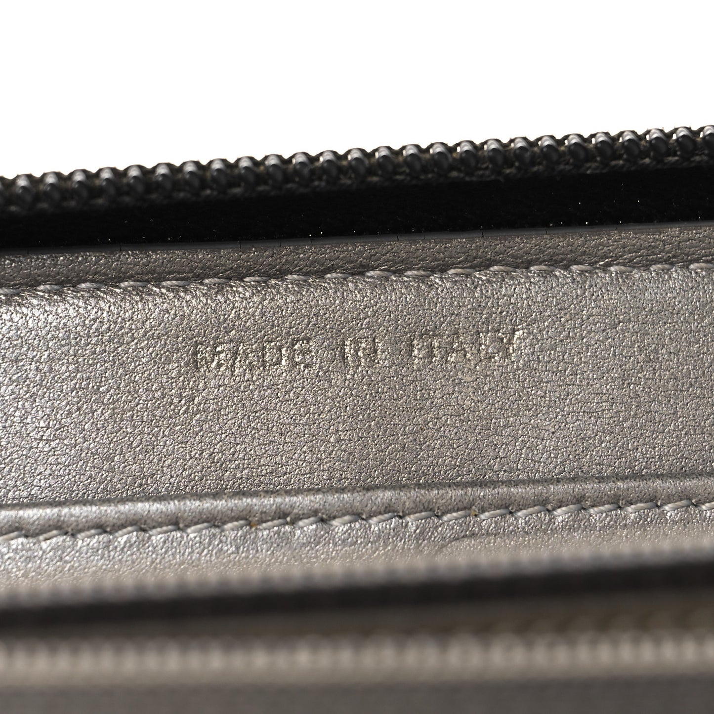 Lambskin Camellia Embossed Large Zip Around Gusset Wallet Black