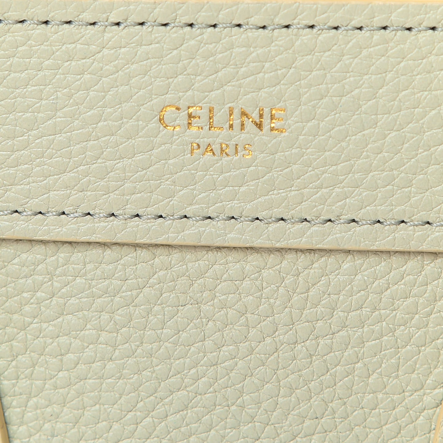 Drummed Calfskin Nano Luggage Vert D'eau