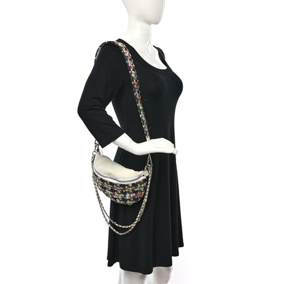 Chanel Lambskin Tweed Waist Bag Ecru Red Blue 2 of 9