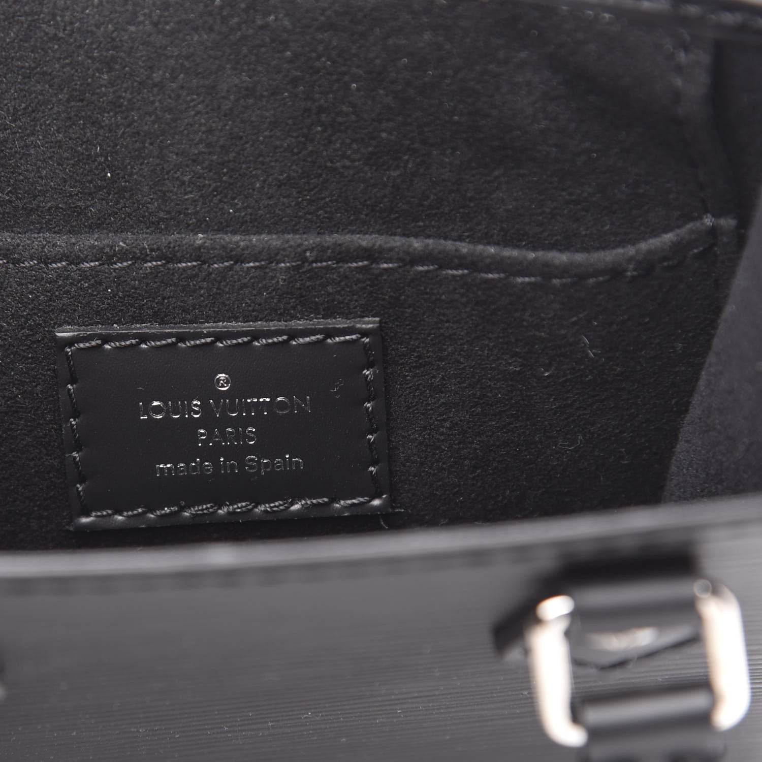 Louis Vuitton Epi Petit Sac Plat Black 6 of 9