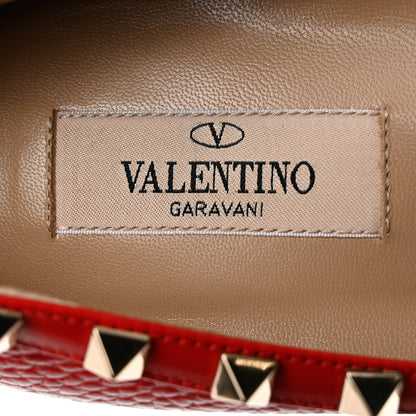 Valentino Garavani Pebbled Calfskin Rockstud Ballerina Flats 36 Rock Pink 7 of 11