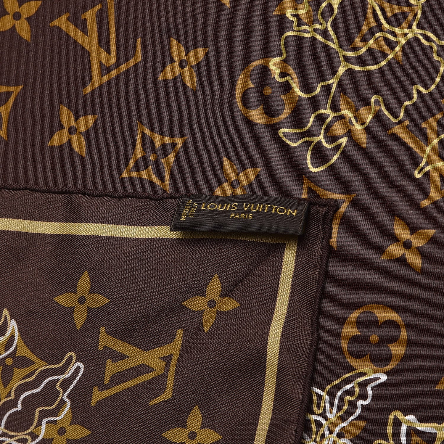 Louis Vuitton Silk Monogram Dentelle Scarf 3 of 4