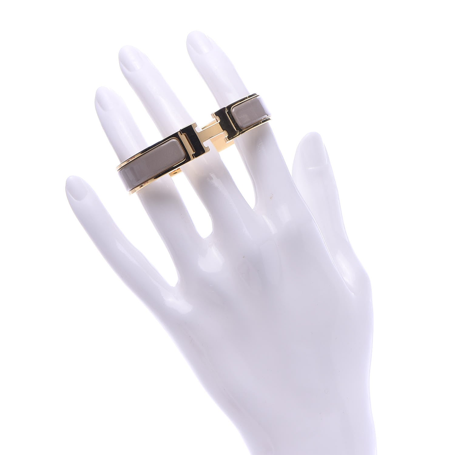 Hermes Enamel Narrow Clic Clac H Bracelet PM Marron Glace 2 of 5