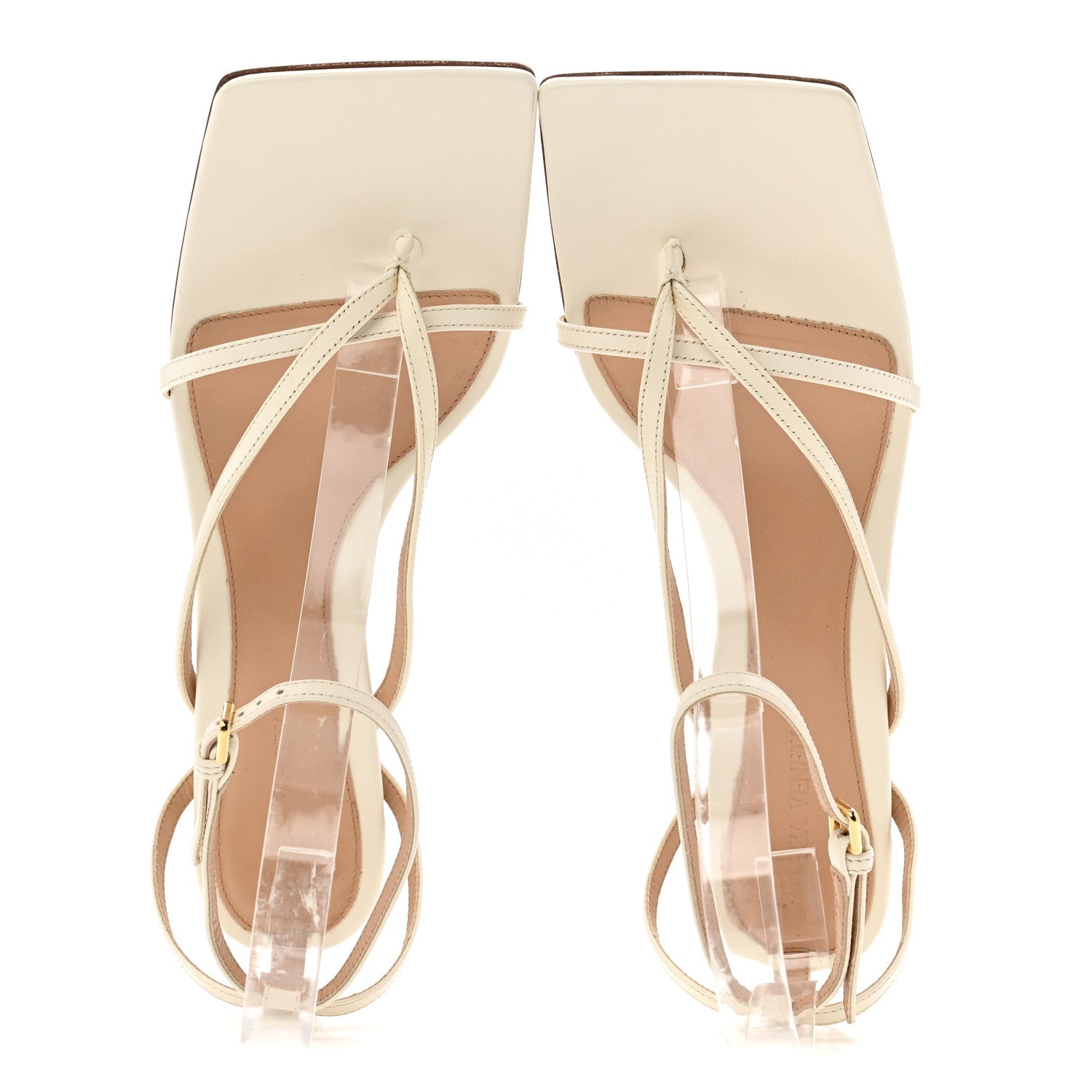 Bottega Veneta Lambskin Stretch Multi Strap 35mm Sandals 37.5 White 11 of 17