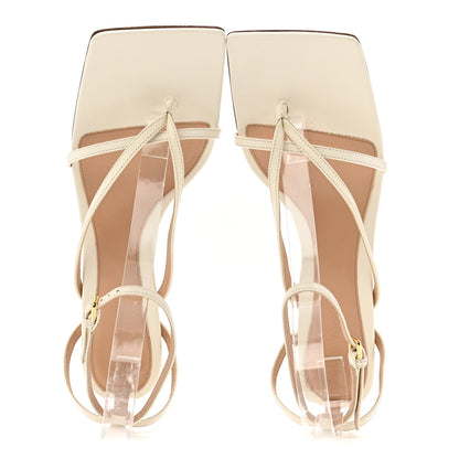 Bottega Veneta Lambskin Stretch Multi Strap 35mm Sandals 37.5 White 11 of 17