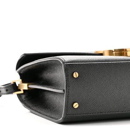 Saint Laurent Grain De Poudre Mini Classic Monogram Cassandra Top Handle Black 8 of 10