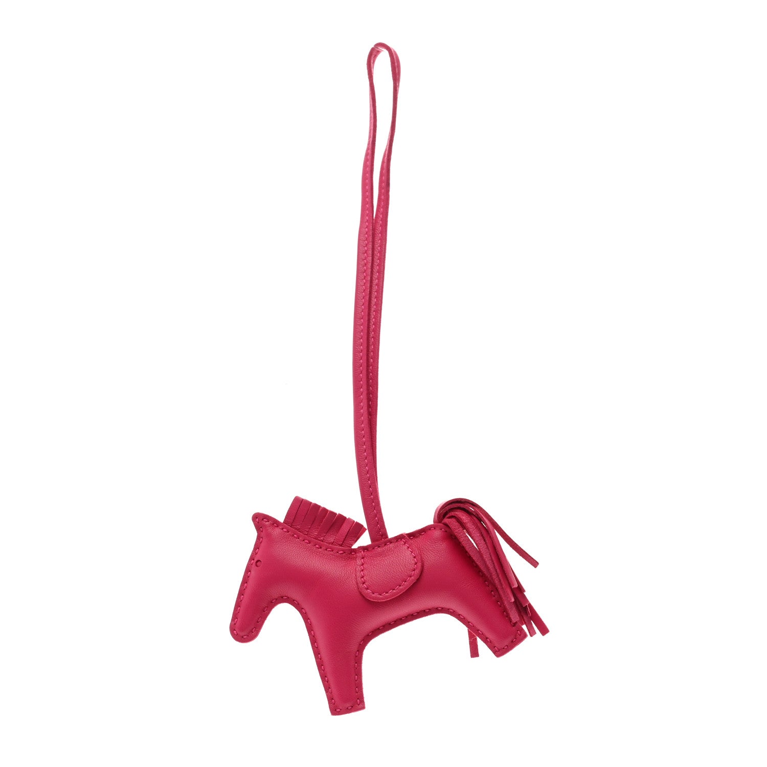 Hermes Milo Lambskin Grigri Rodeo Horse Bag Charm PM Rose Mexico 1 of 4