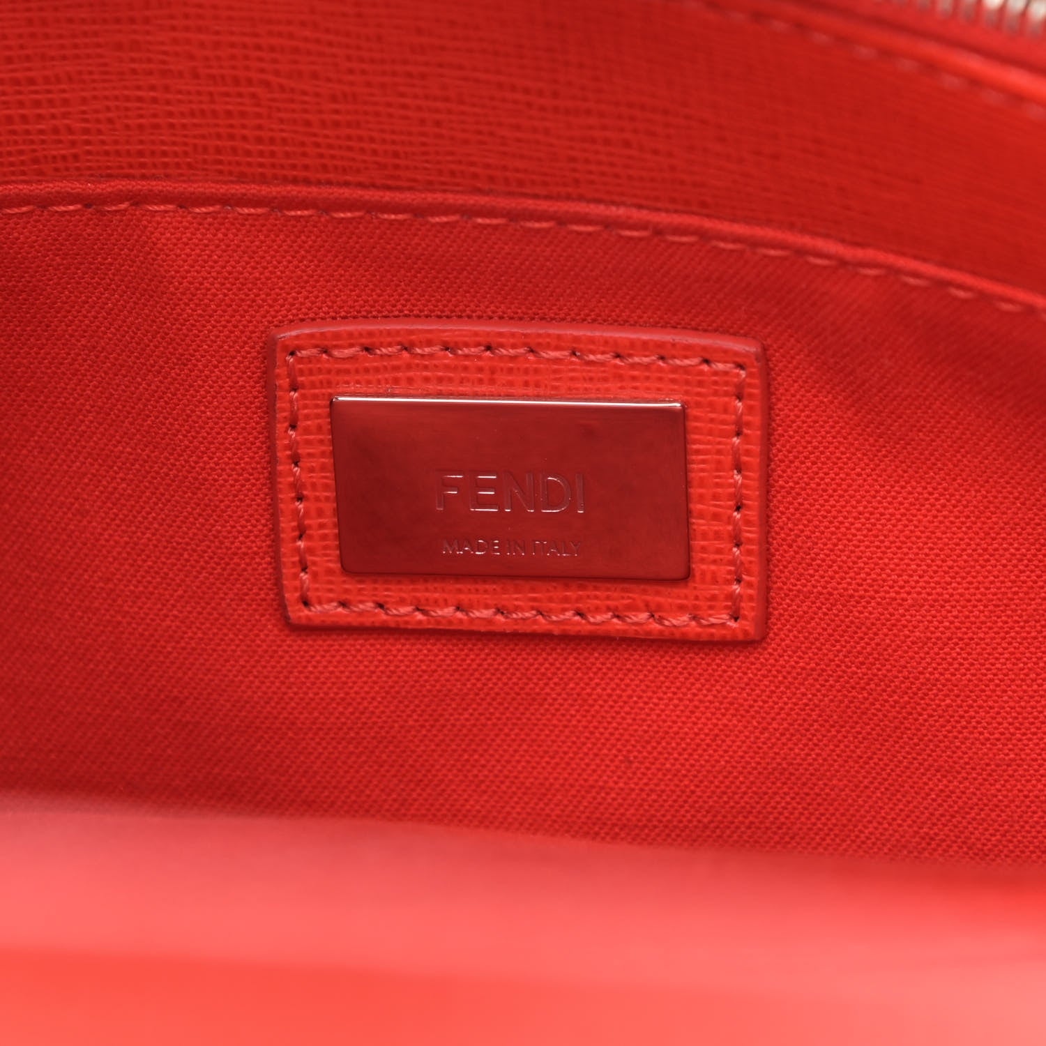 Fendi Vitello Elite Monster Petite 2Jours Tote Blue Royal Papavero Multicolor 5 of 14