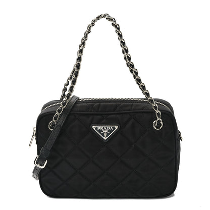 Prada Nylon Tessuto Impuntu Quilted Bandoliera Crossbody Bag Black 1 of 7