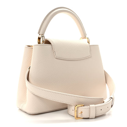 Louis Vuitton Taurillon Mother of Pearl Flowers Capucines BB Creme Nacre 3 of 11