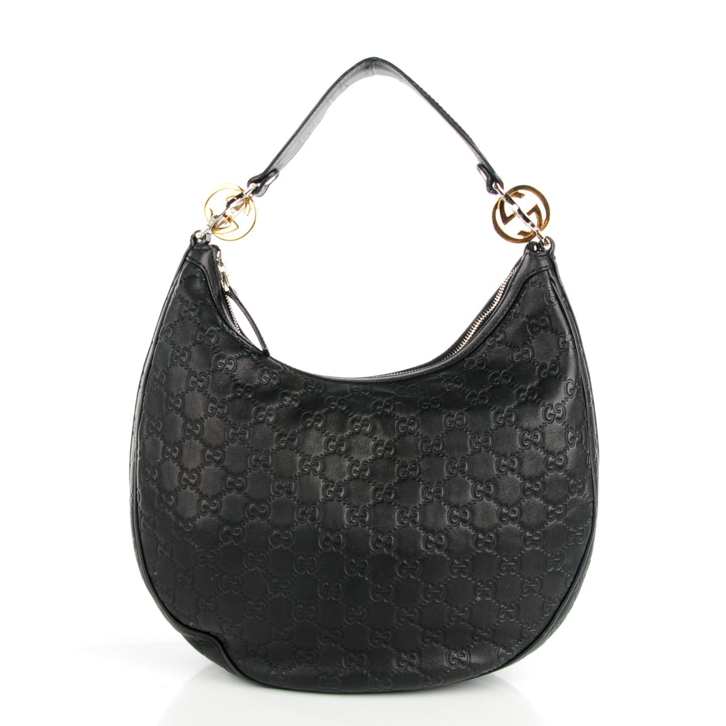 Guccissima Medium GG Twins Hobo Black