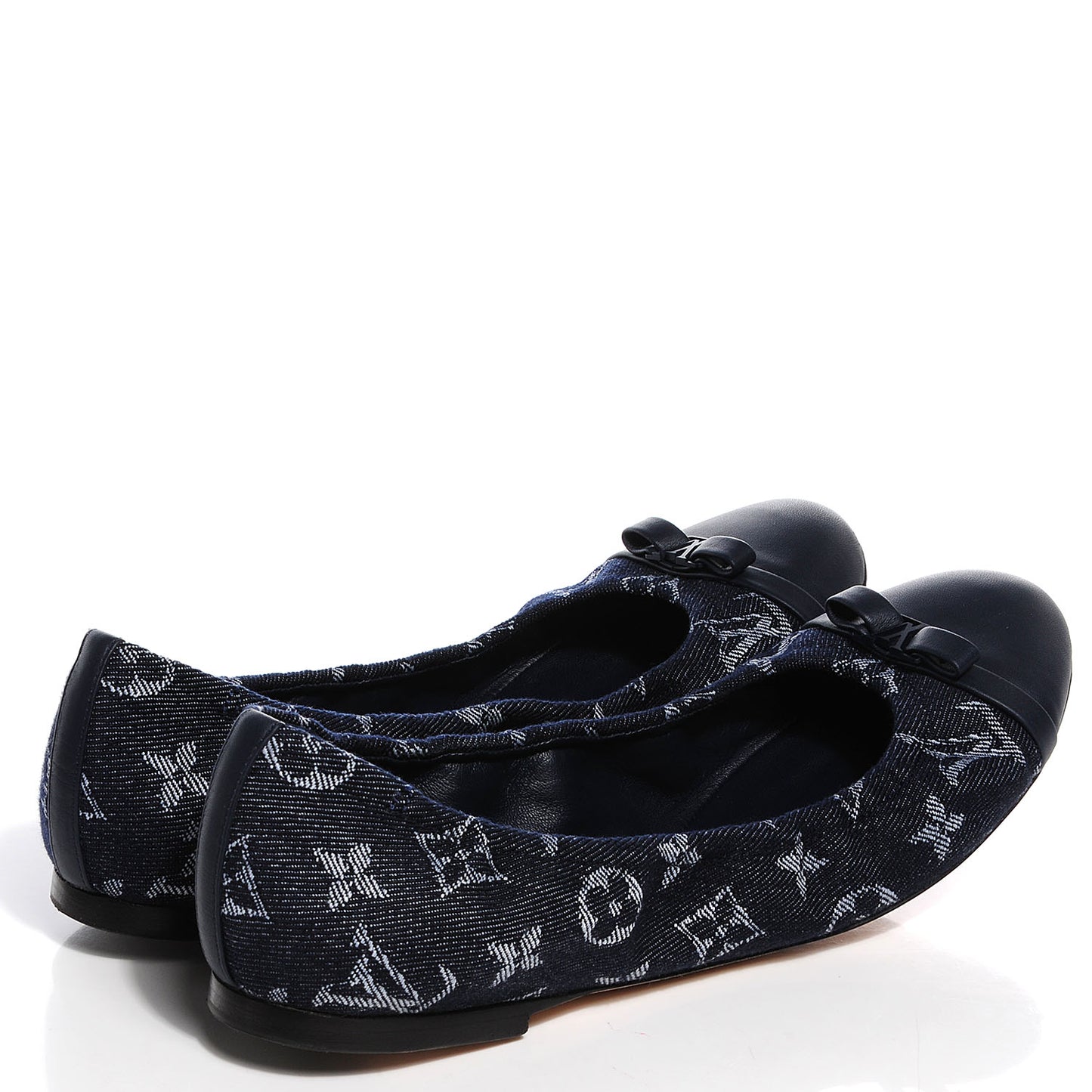 Monogram Denim Elba Ballerina Flats 40 US 10