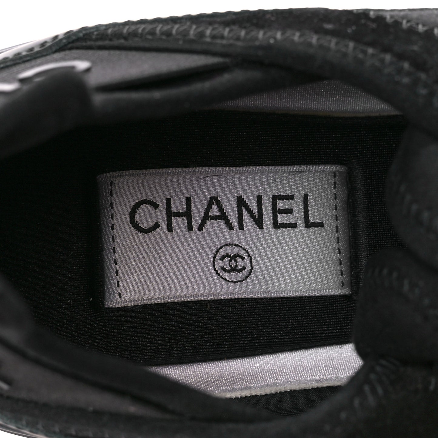 Velvet Calfskin Mixed Fibers CC Sneakers 40 Black