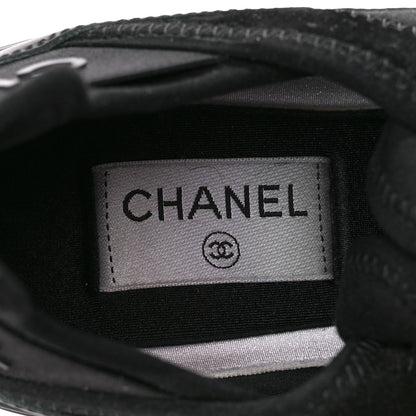 Chanel Velvet Calfskin Mixed Fibers CC Sneakers 40 Black 7 of 8