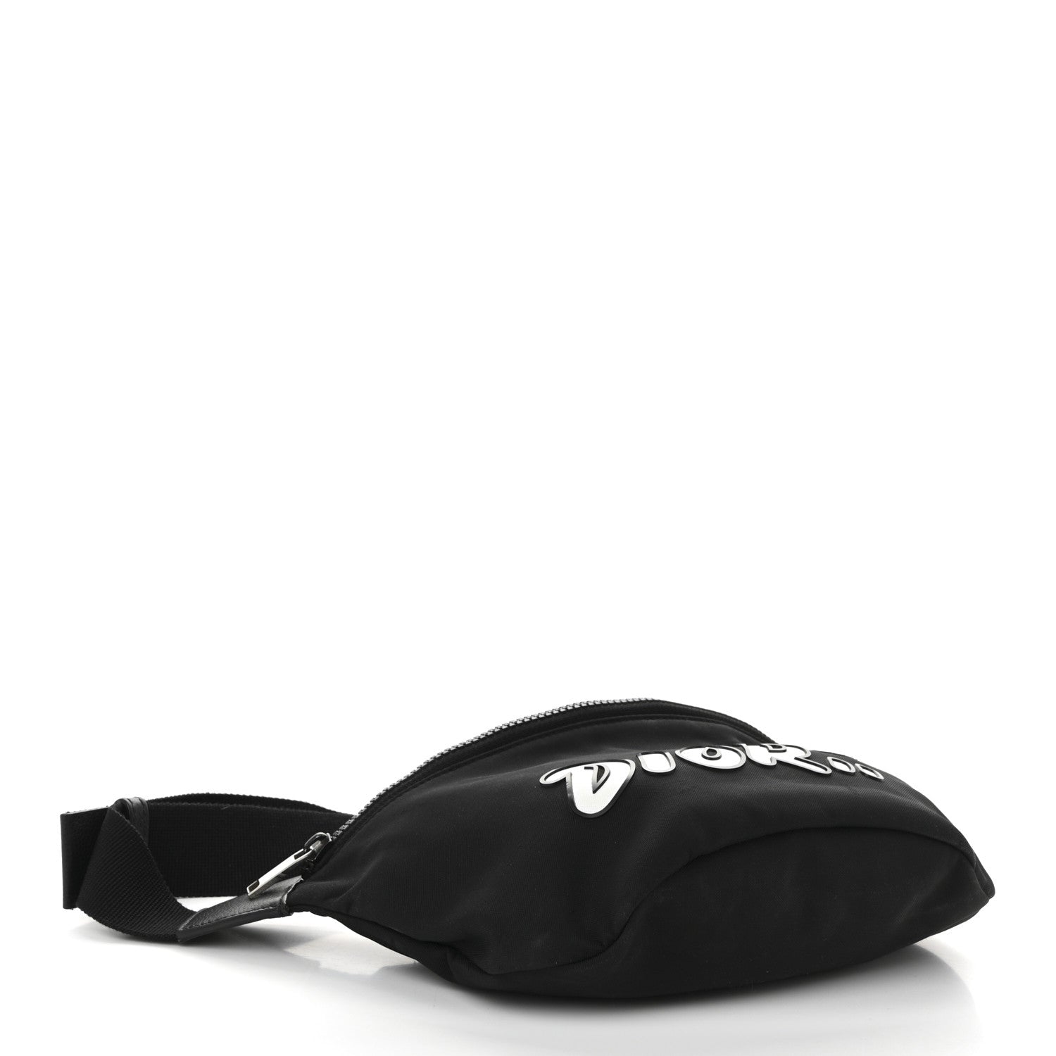 Christian Dior X KAWS Nylon Calfskin Bee Belt Bag Black 4 of 12