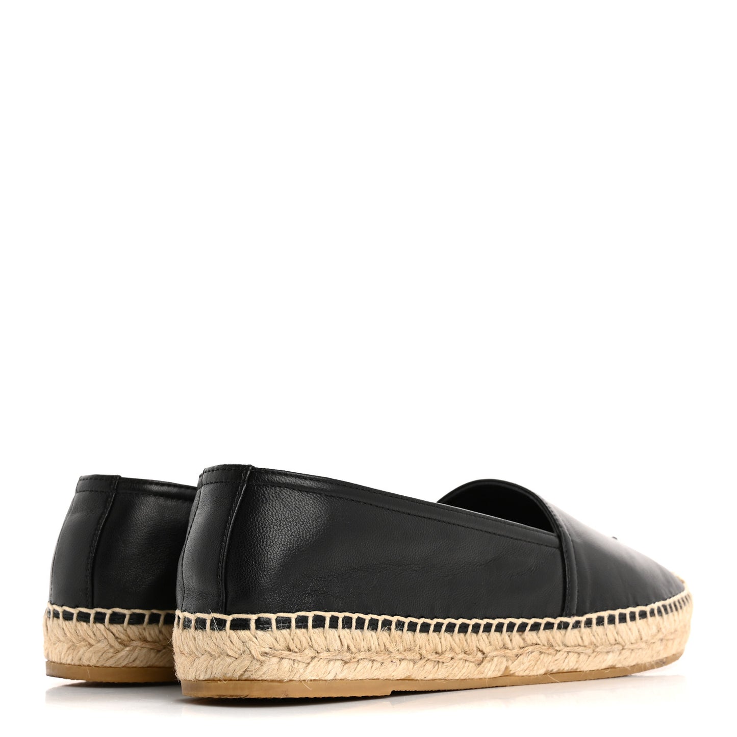 Lambskin Monogram Espadrilles 37 Black