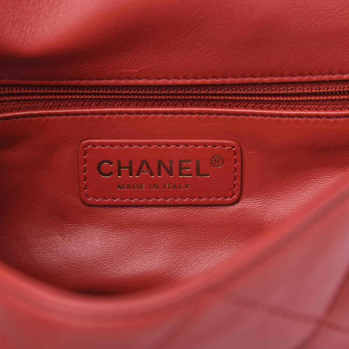 Lambskin Quilted Small Easy Carry Flap Red