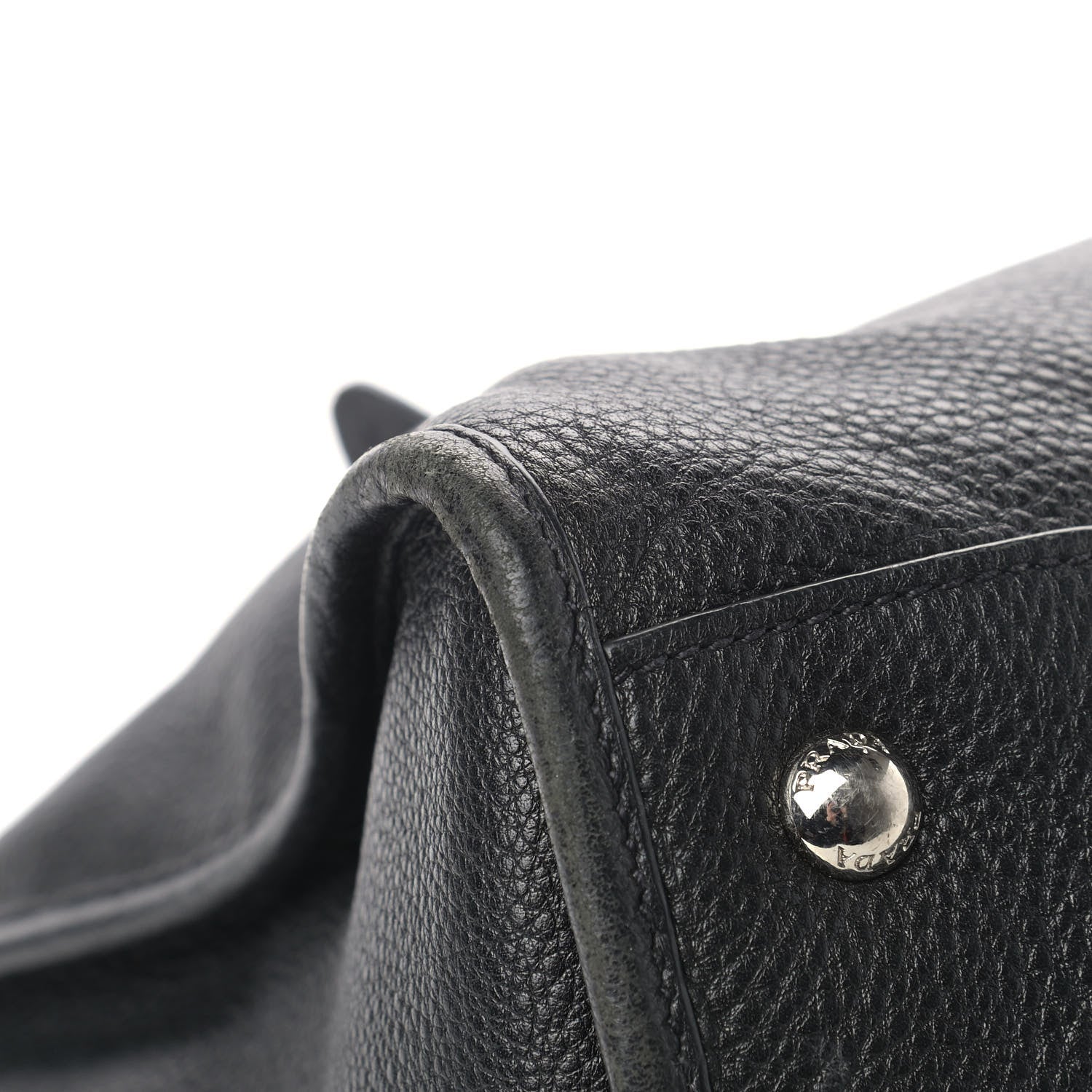 Prada Vitello Daino Shopping Satchel Black 10 of 12