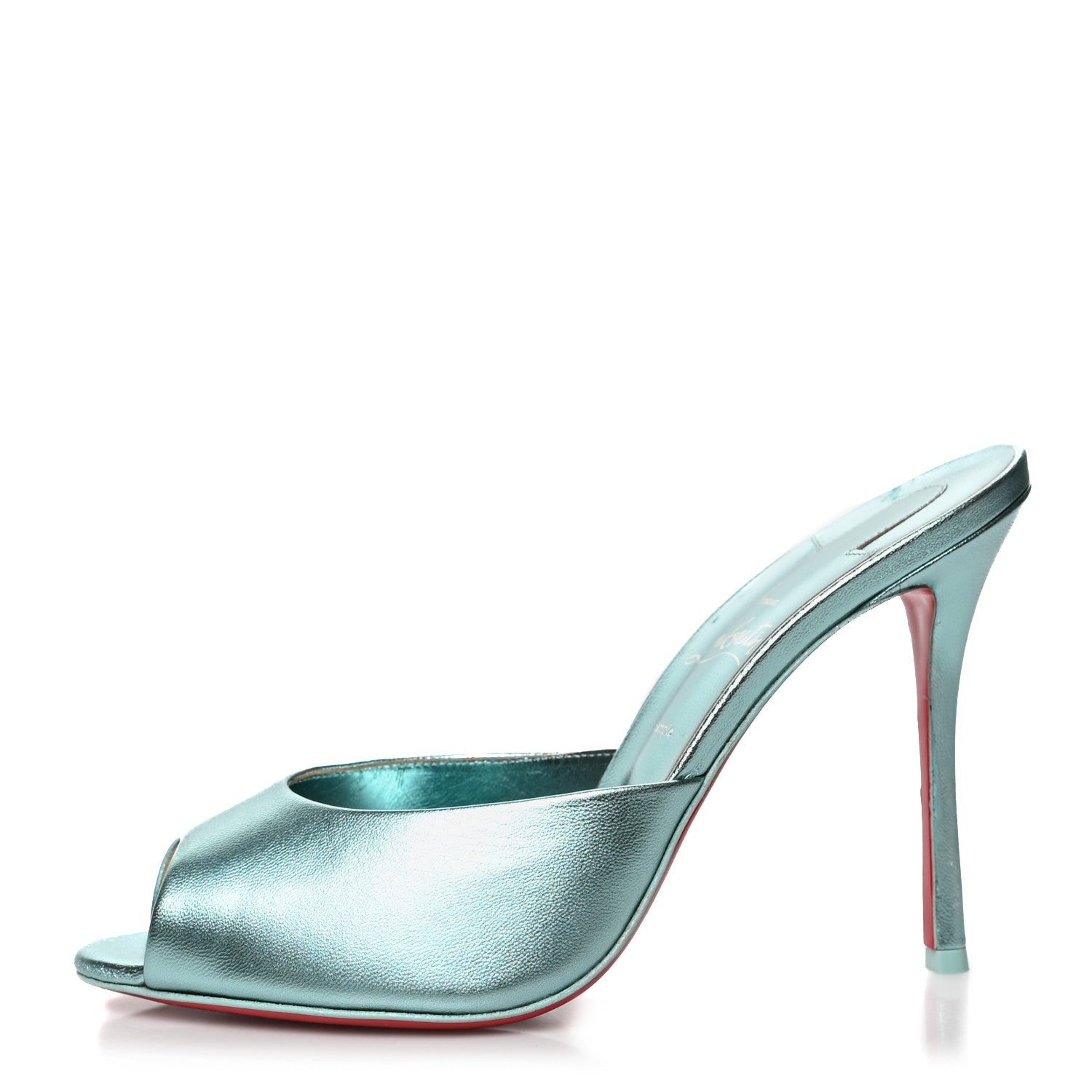 Christian Louboutin Metallic Me Dolly 100 Sandals 39 Bermuda 1 of 7