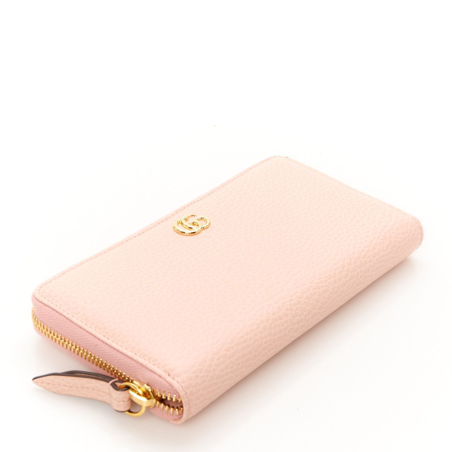 Gucci Dollar Calfskin GG Marmont Zip Around Wallet Perfect Pink 4 of 9
