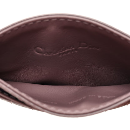 Christian Dior Patent Cannage Lady Dior Five-Slots Card Holder Pink Peony 5 of 8