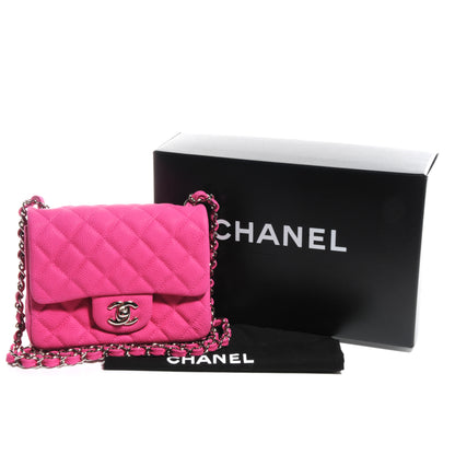 Chanel Iridescent Caviar Quilted Mini Flap Hot Pink 3 of 9