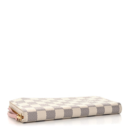 Louis Vuitton Damier Azur Clemence Wallet Rose Ballerine 4 of 10