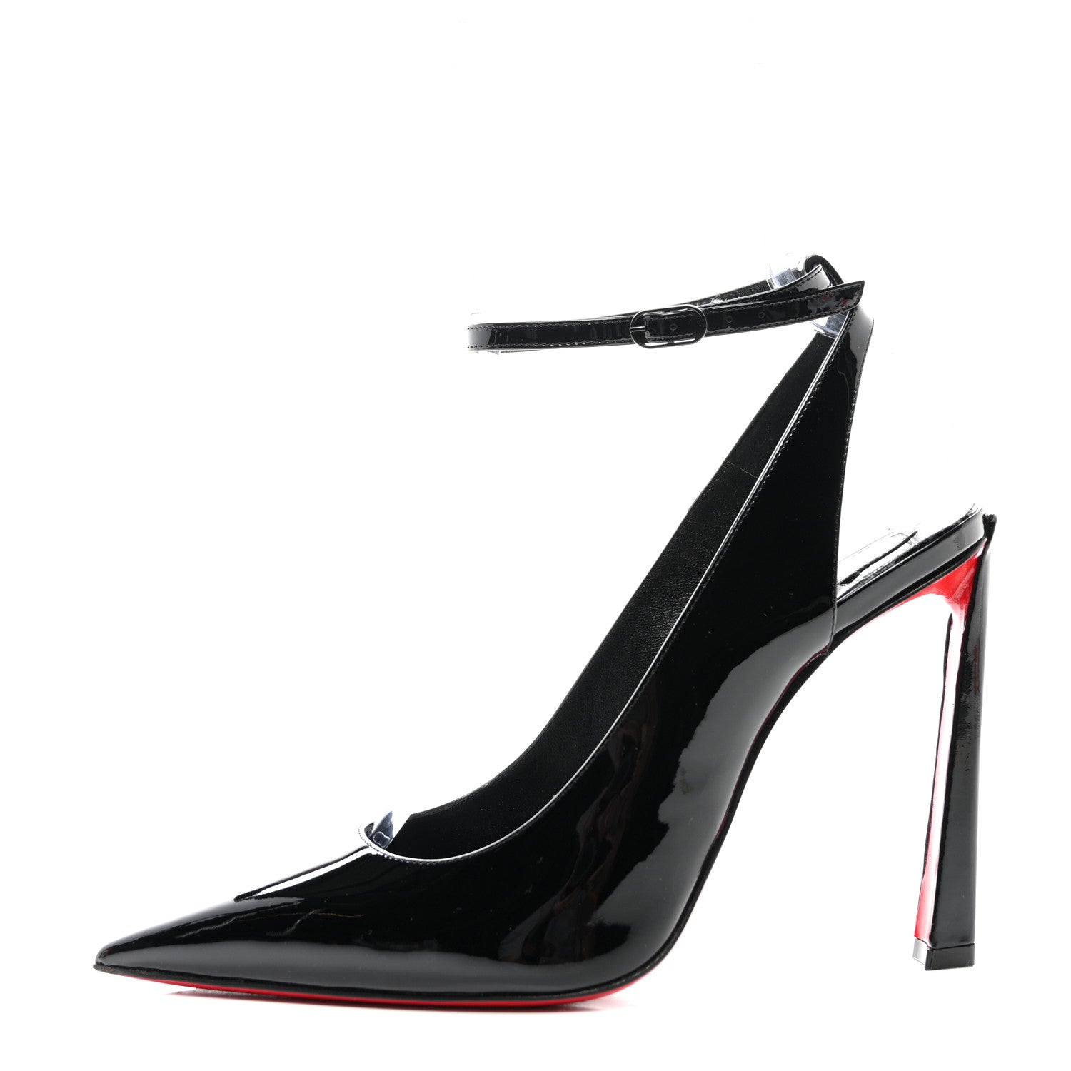 Christian Louboutin Patent Calfskin Condora Sling 100 Pumps 39.5 Black 1 of 10