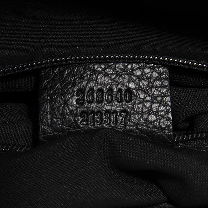 Gucci Denim Monogram Medium Abbey Tote Black 7 of 9