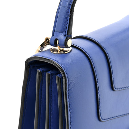 Bulgari Calfskin Serpenti Forever Top Handle Blue 16 of 17