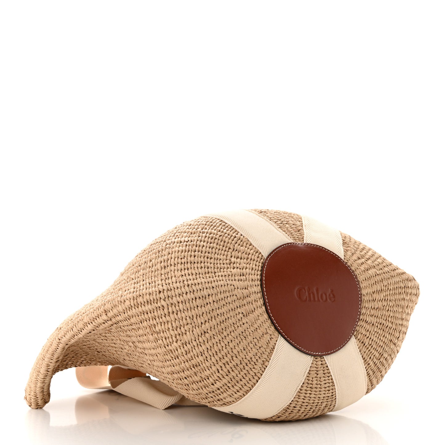 Raffia Large Woody Tote White