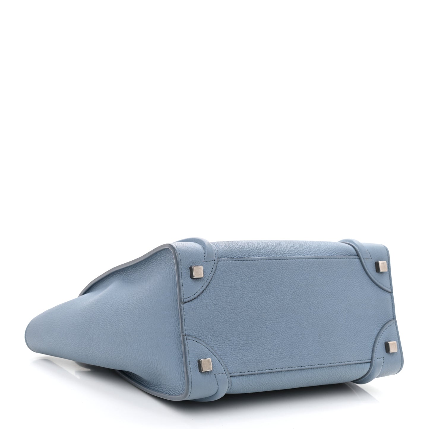 Drummed Calfskin Micro Luggage Slate