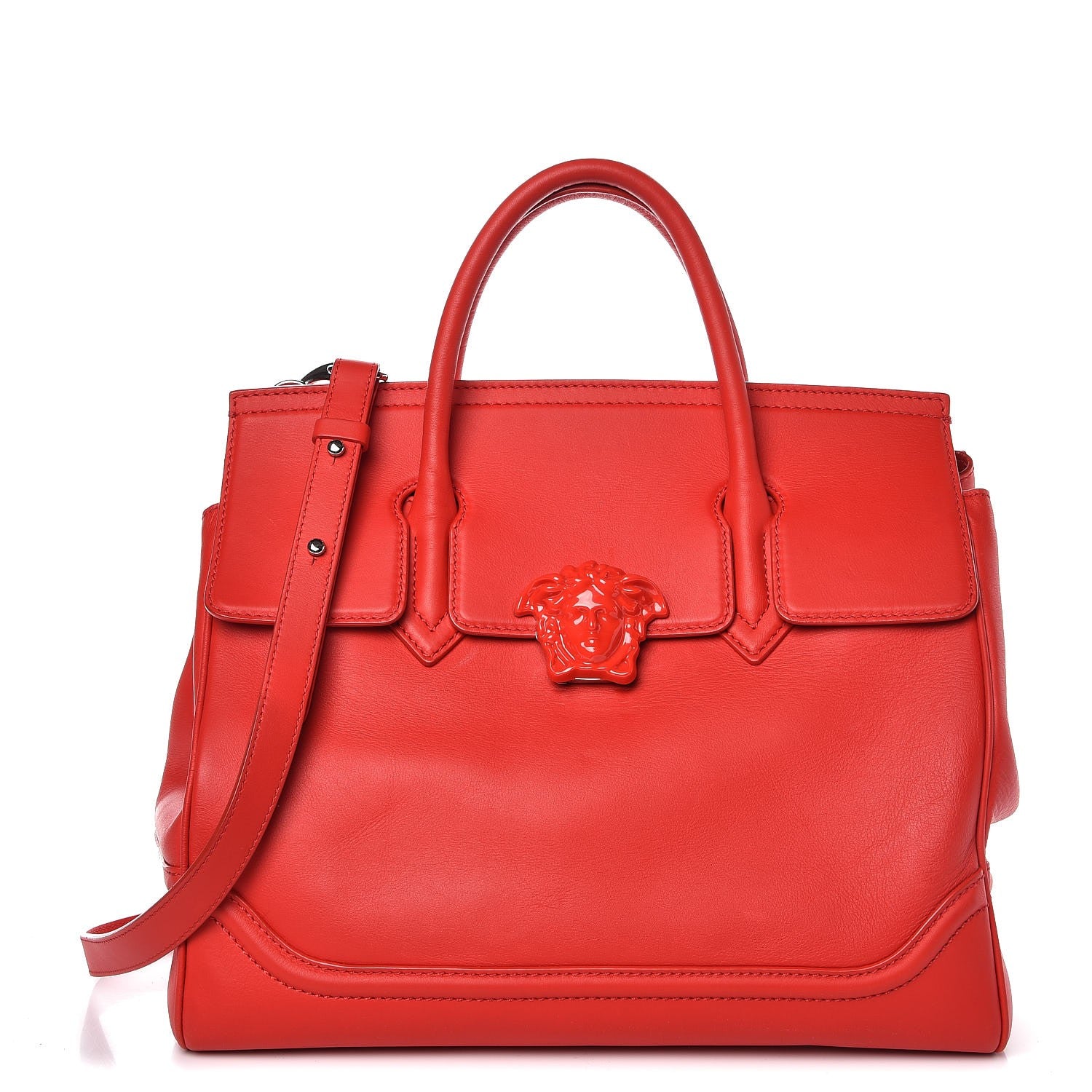 Versace Calfskin Large Palazzo Empire Bag Rockerfeller Red 1 of 9